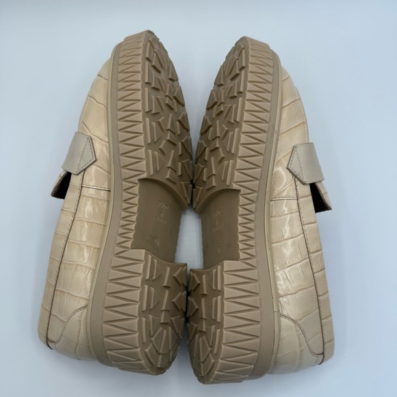 SCHUTZ Viola Croc Embossed Leather Chunky Slip On Loafers Size 8B - Picture 12 of 17